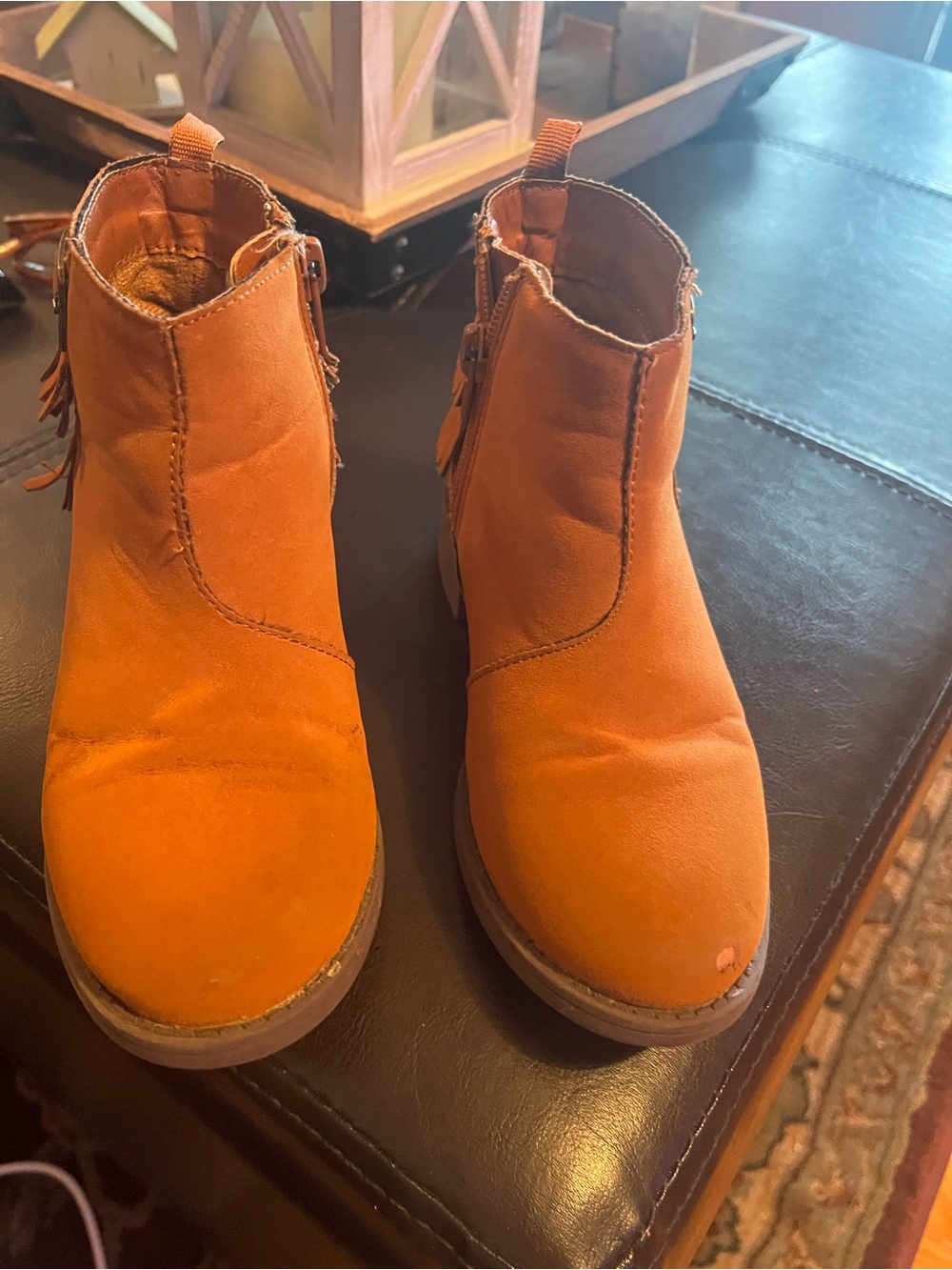 Kids camel  Ankle Boots - Casual Zip-On Style